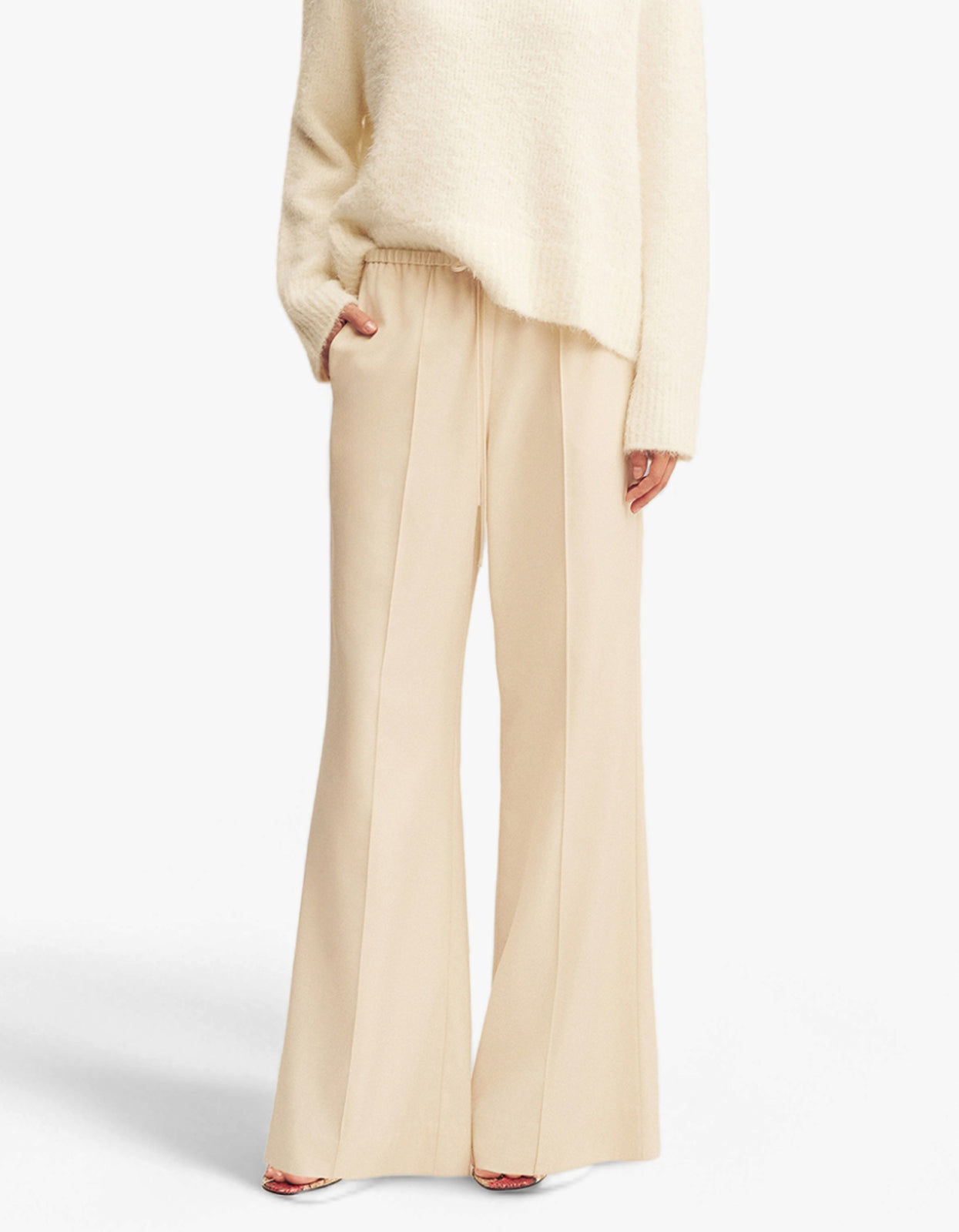 Asher Drawstring Pant - White Swan