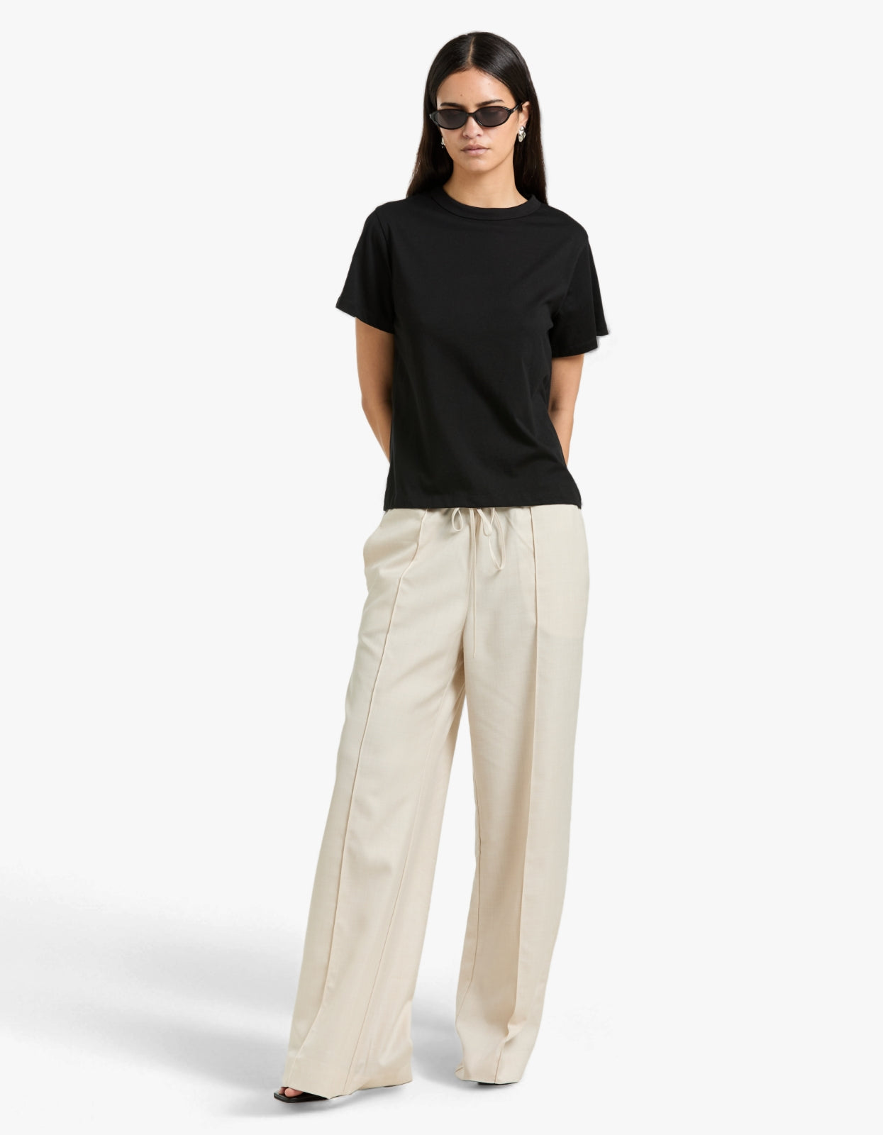 Asher Drawstring Pant - White Swan