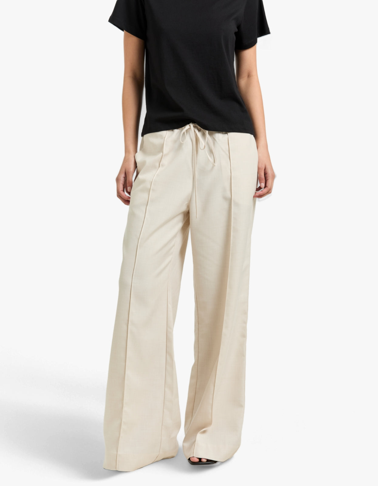 Asher Drawstring Pant - White Swan