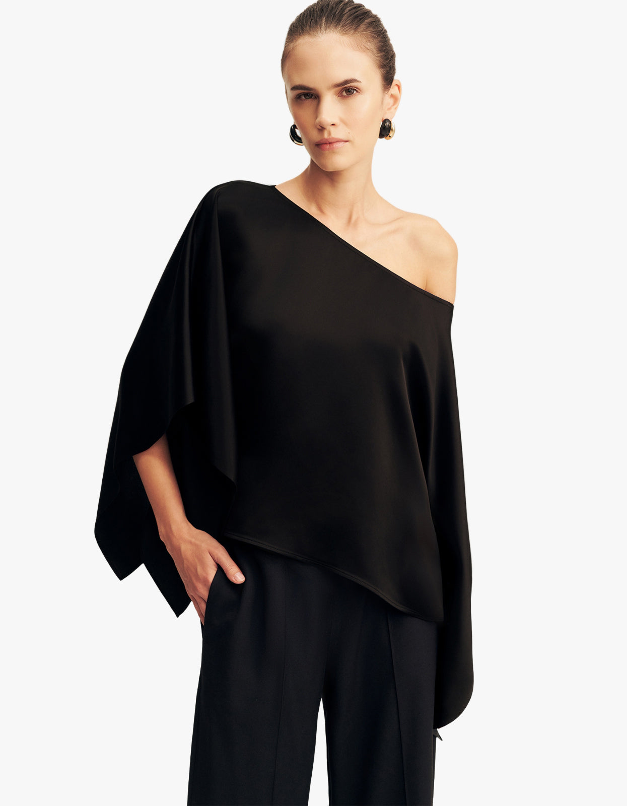 Savanna Draped Top - Black