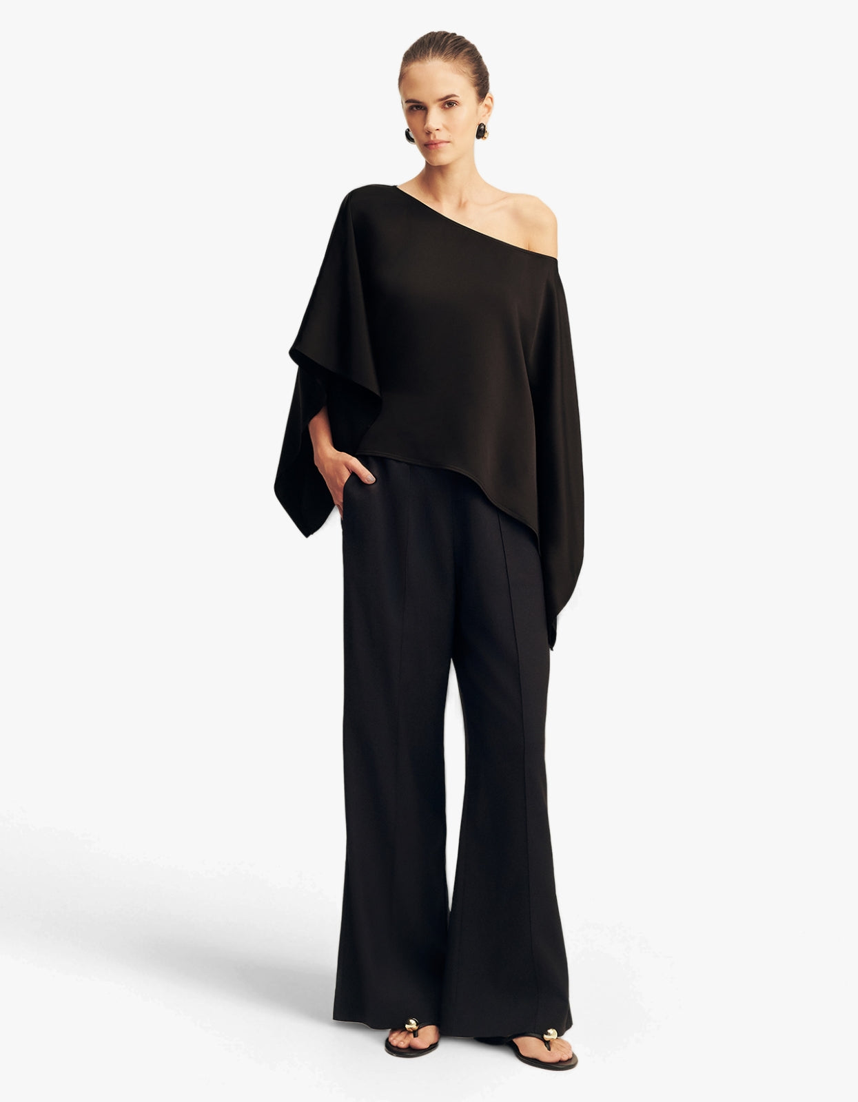 Savanna Draped Top - Black