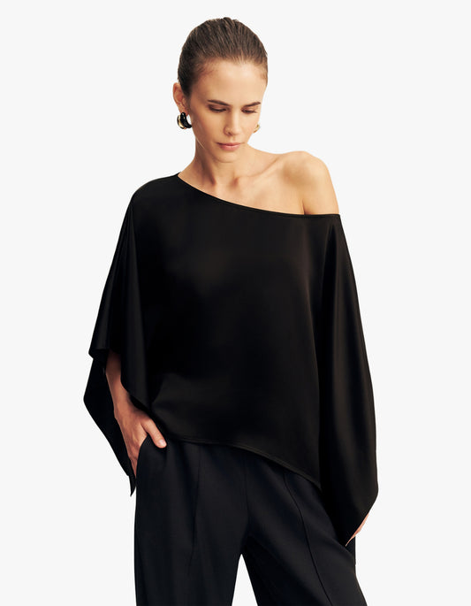 Savanna Draped Top - Black