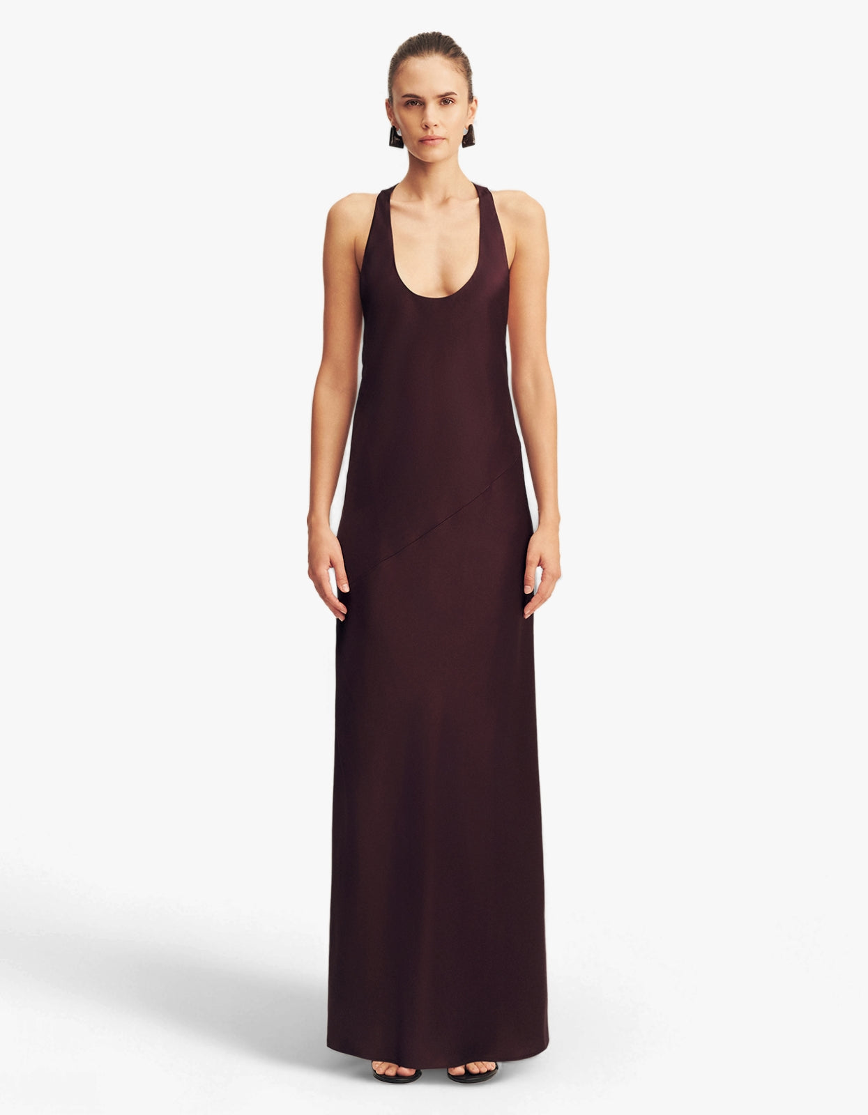 Savanna Racer Maxi Dress - Plum