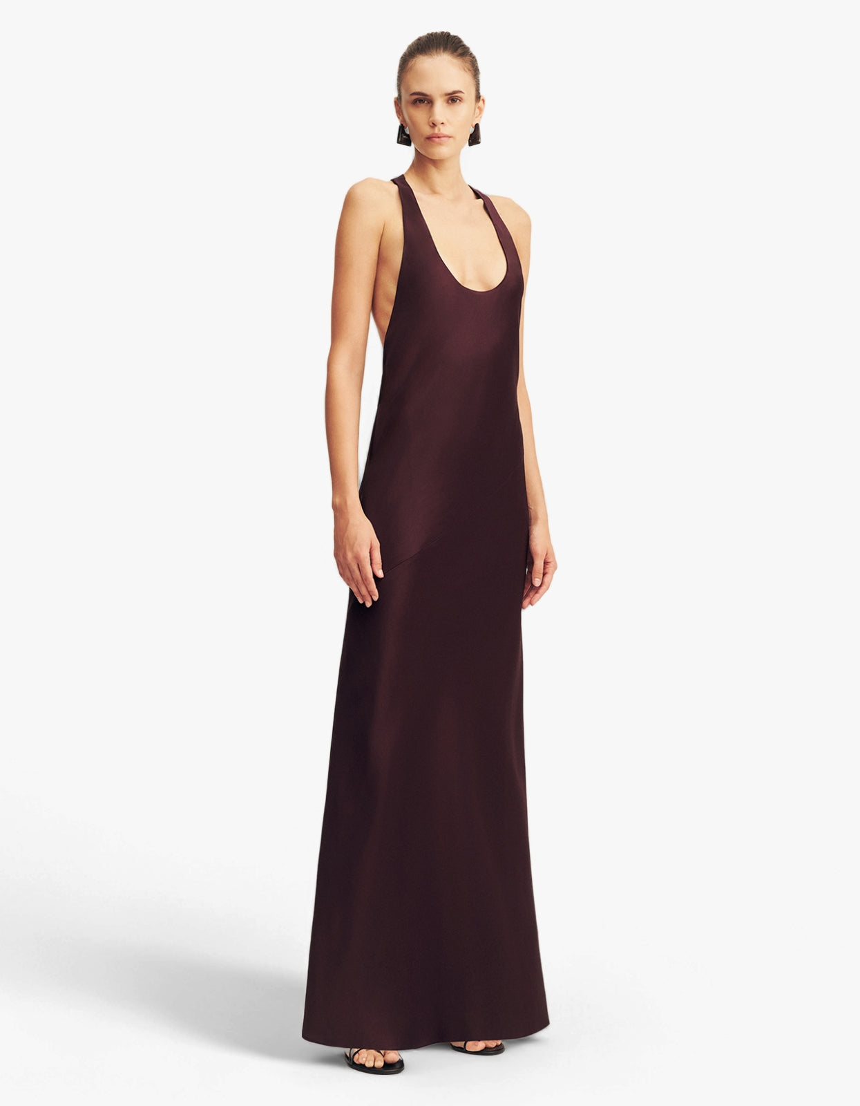 Savanna Racer Maxi Dress - Plum
