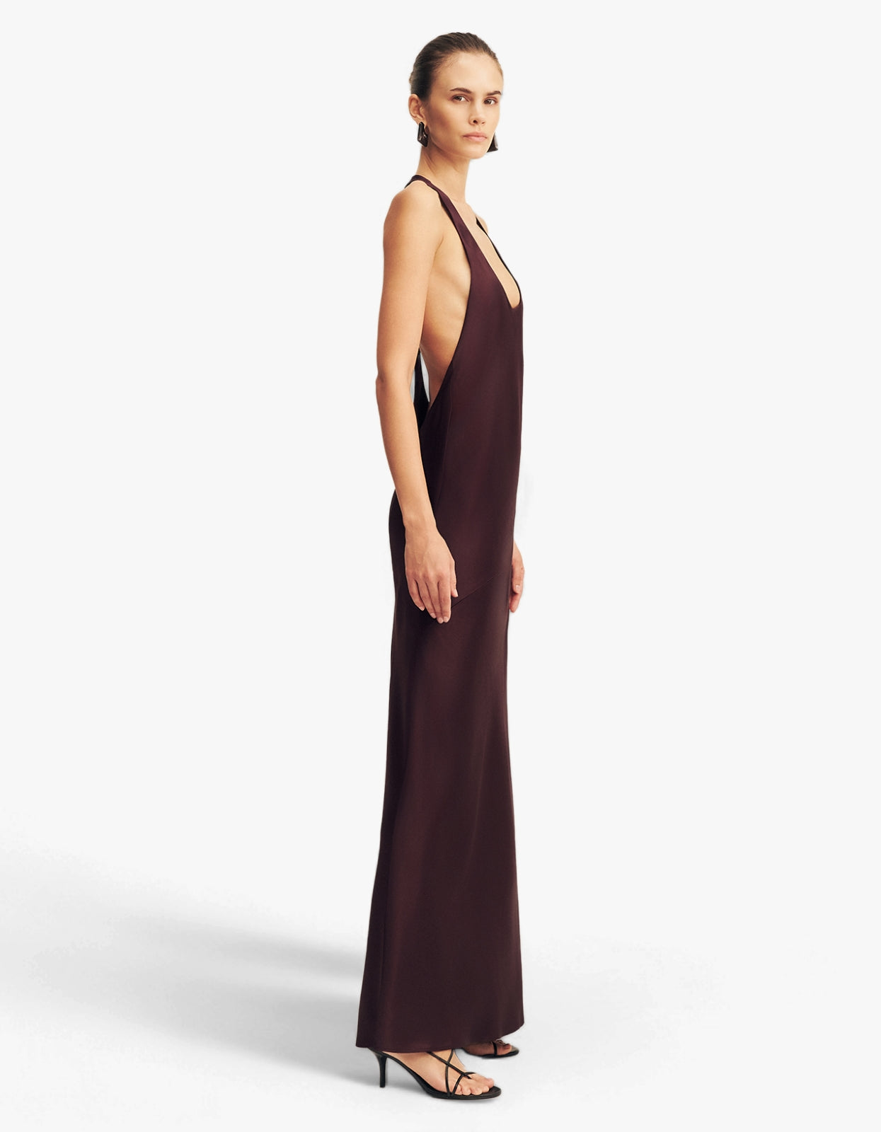Savanna Racer Maxi Dress - Plum