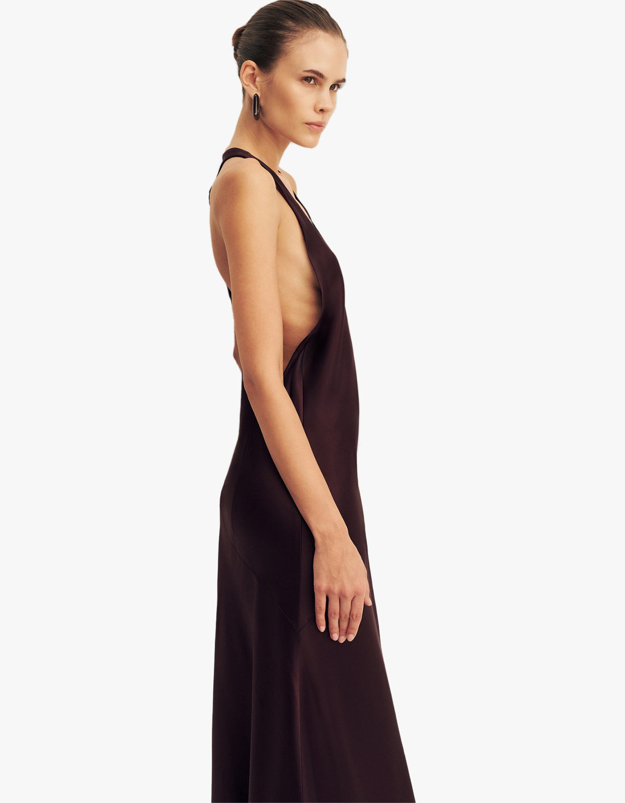 Savanna Racer Maxi Dress - Plum