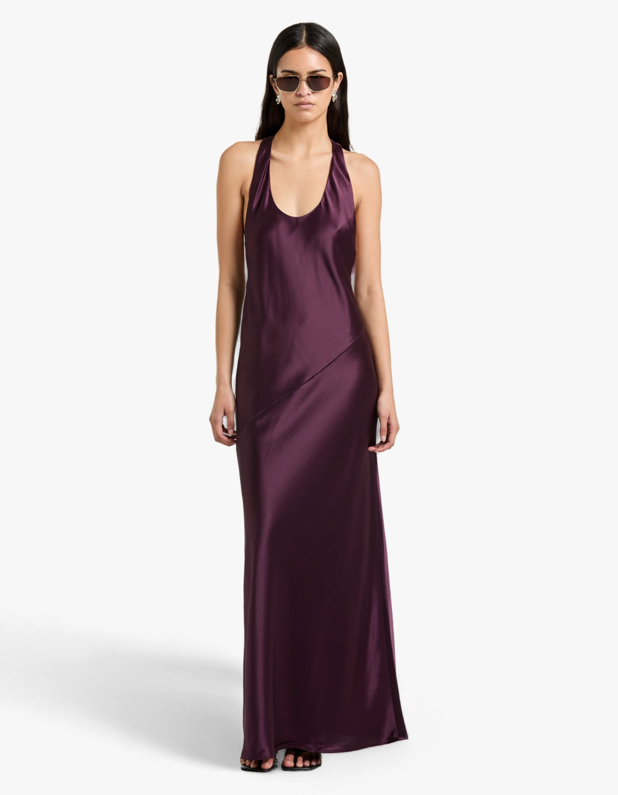 Savanna Racer Maxi Dress - Plum
