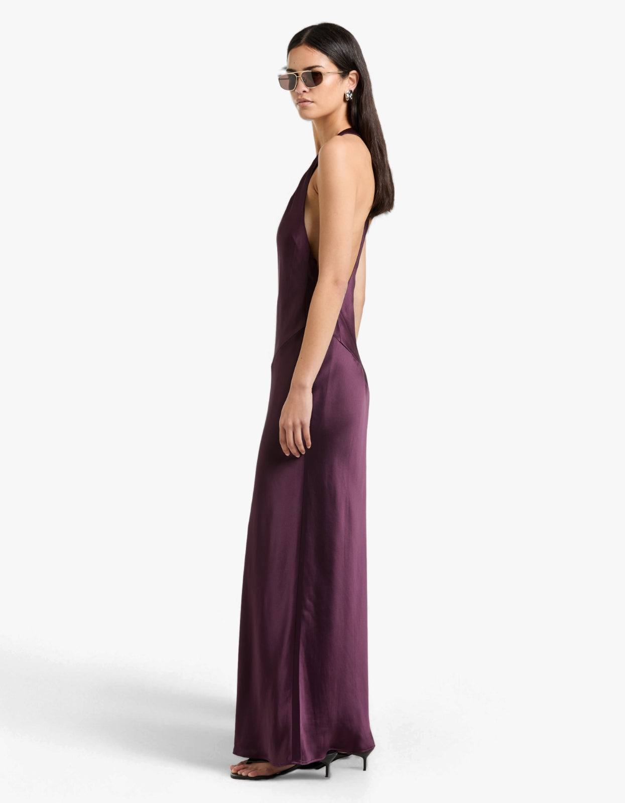 Savanna Racer Maxi Dress - Plum