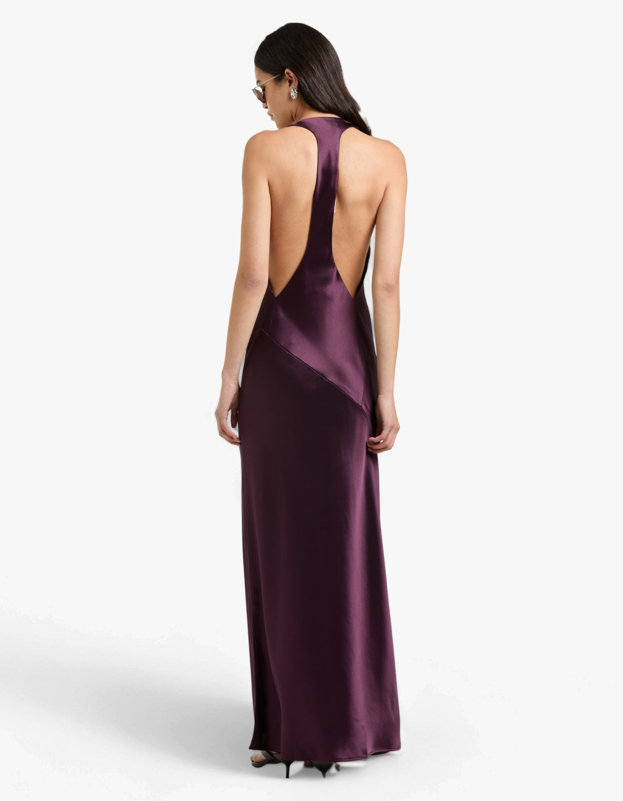 Savanna Racer Maxi Dress - Plum