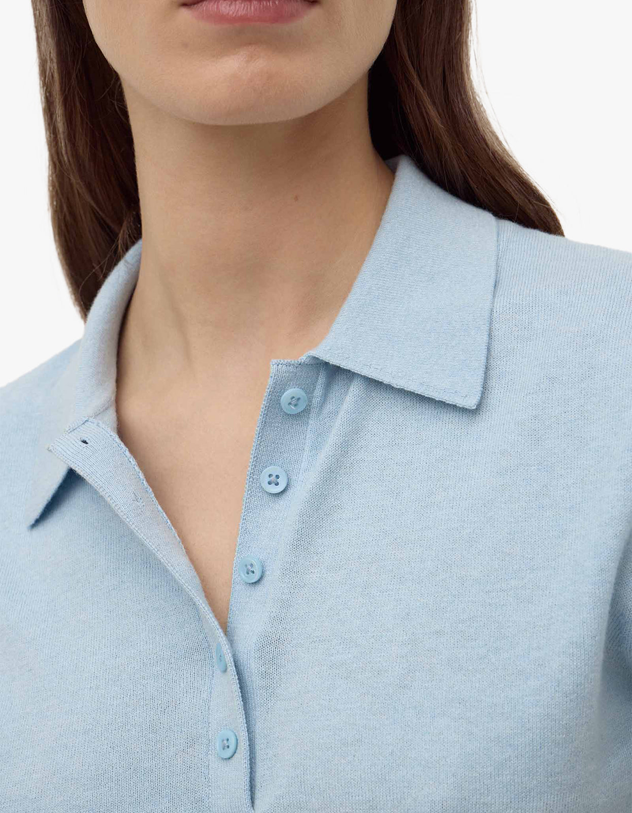 Sloane Cotton Cashmere Polo - Salt