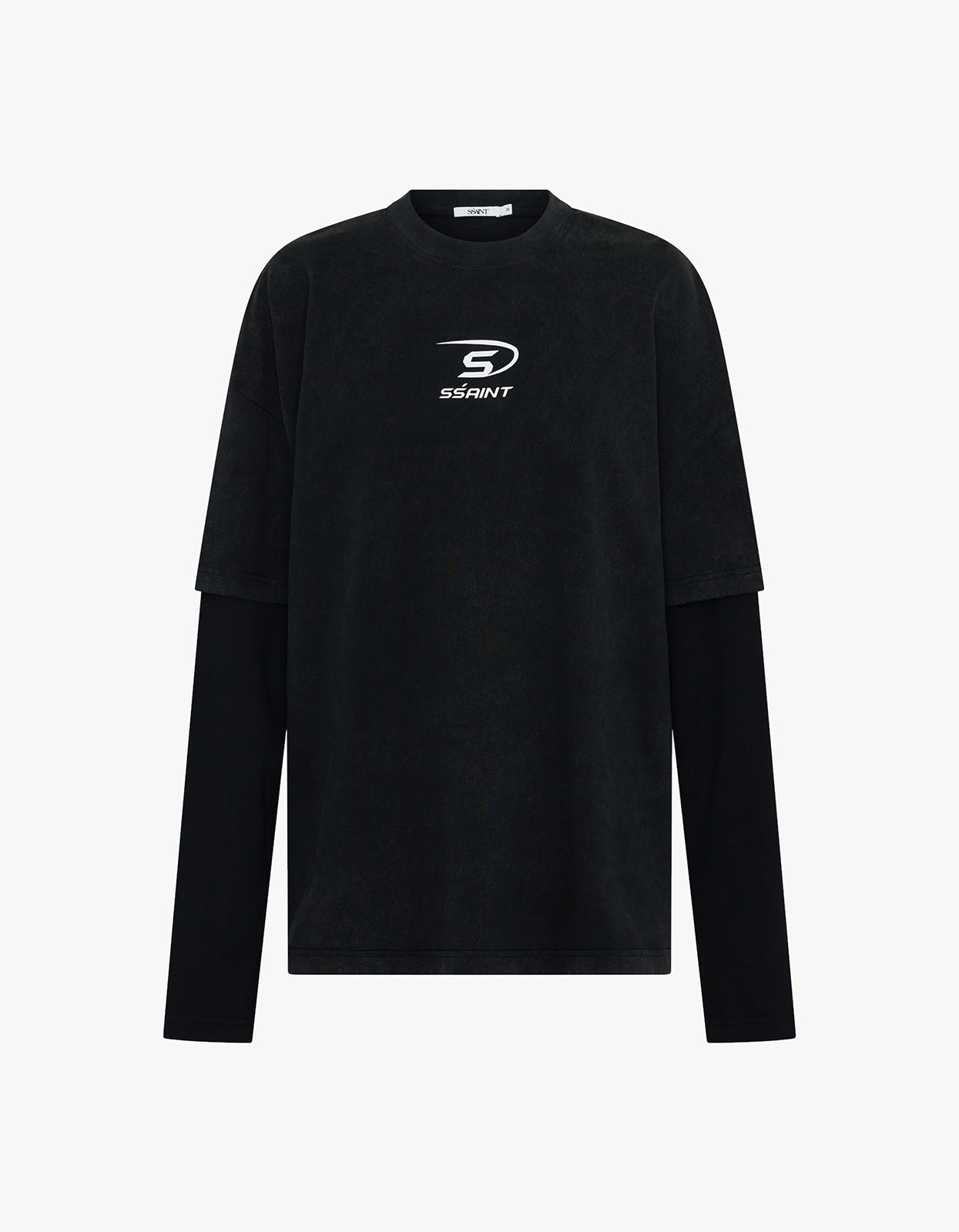 Round One Layered Tee - Vintage Black