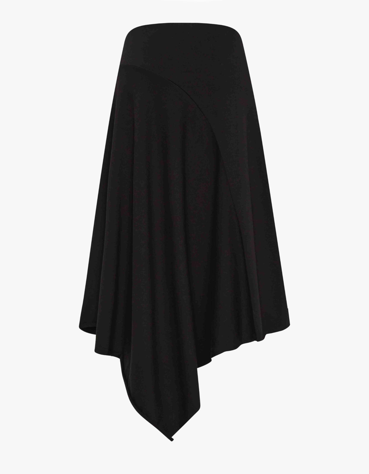 Asymm Drape Skirt - Black