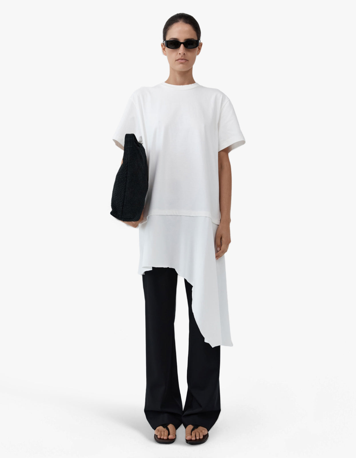 Layered Tee Mini Dress - Off White
