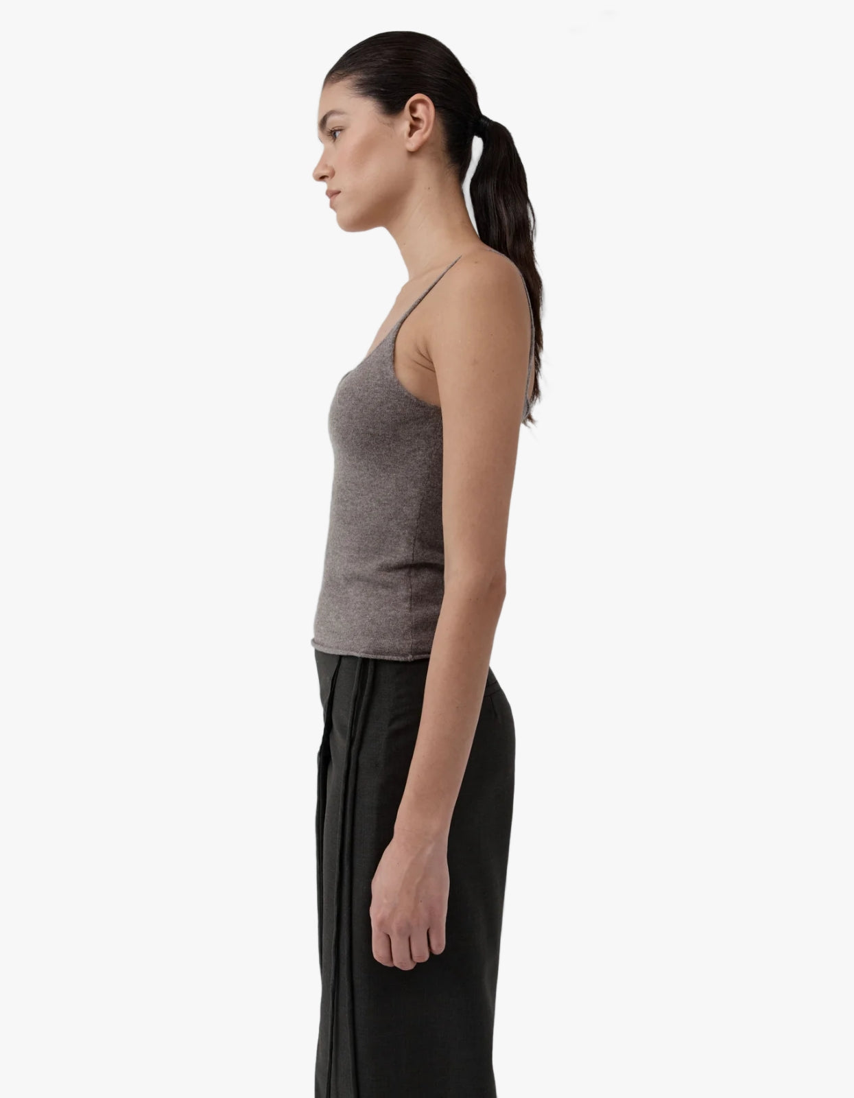 Merino Wool Slim Tank - Vapor