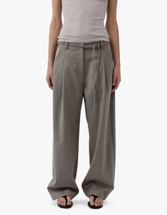 Tailored Barrel Pants - Light Taupe