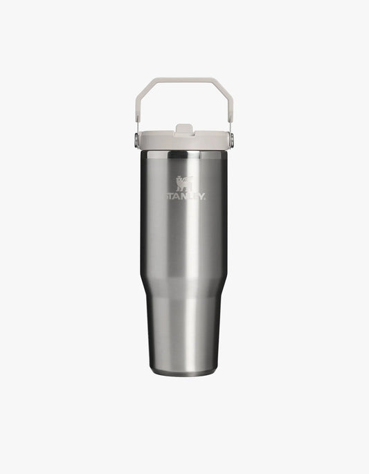 The IceFlow Flip Straw 2.0 Tumbler 890ml/30oz - Stainless Steel Ash