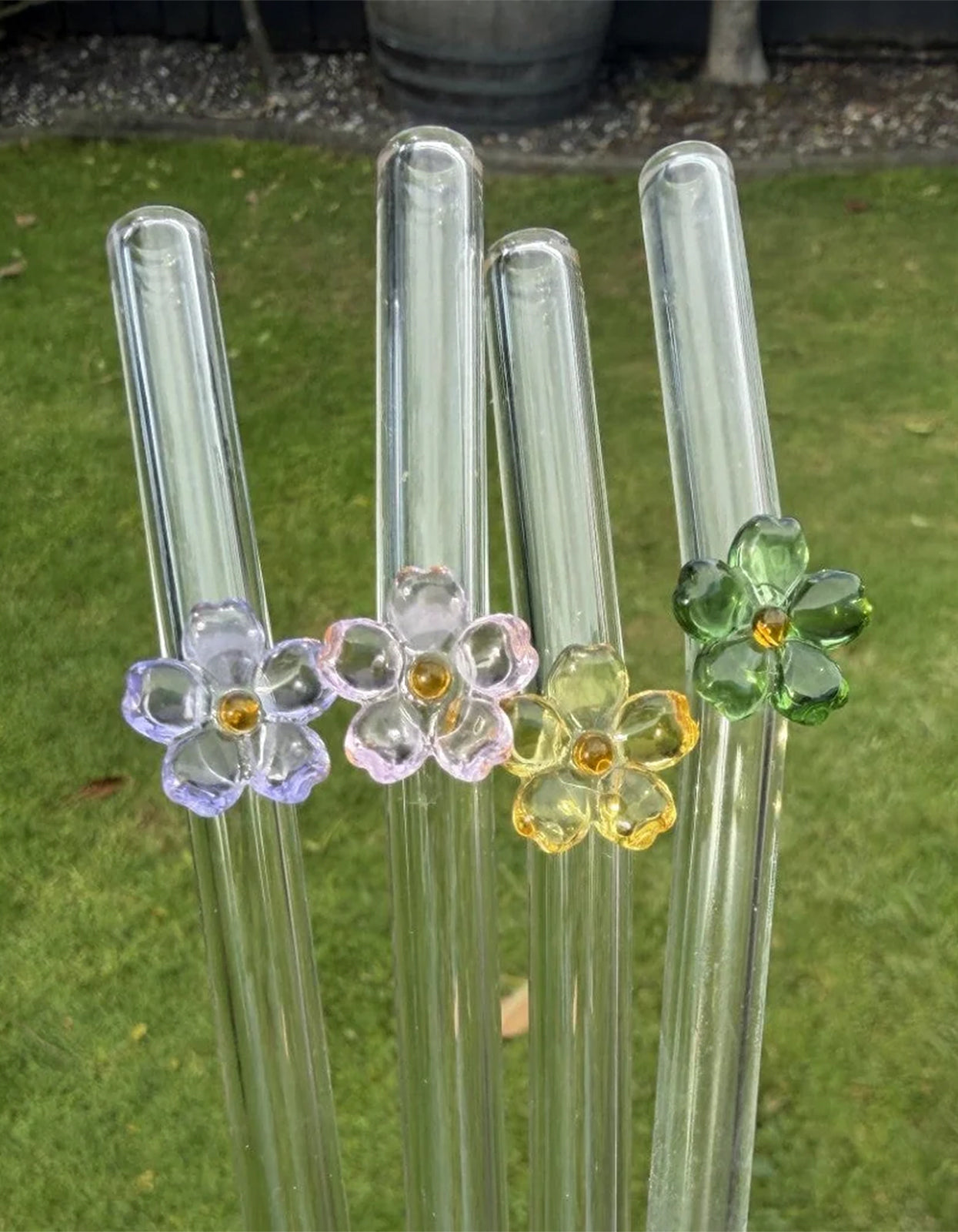 Wildflower Glass Straws - Multi