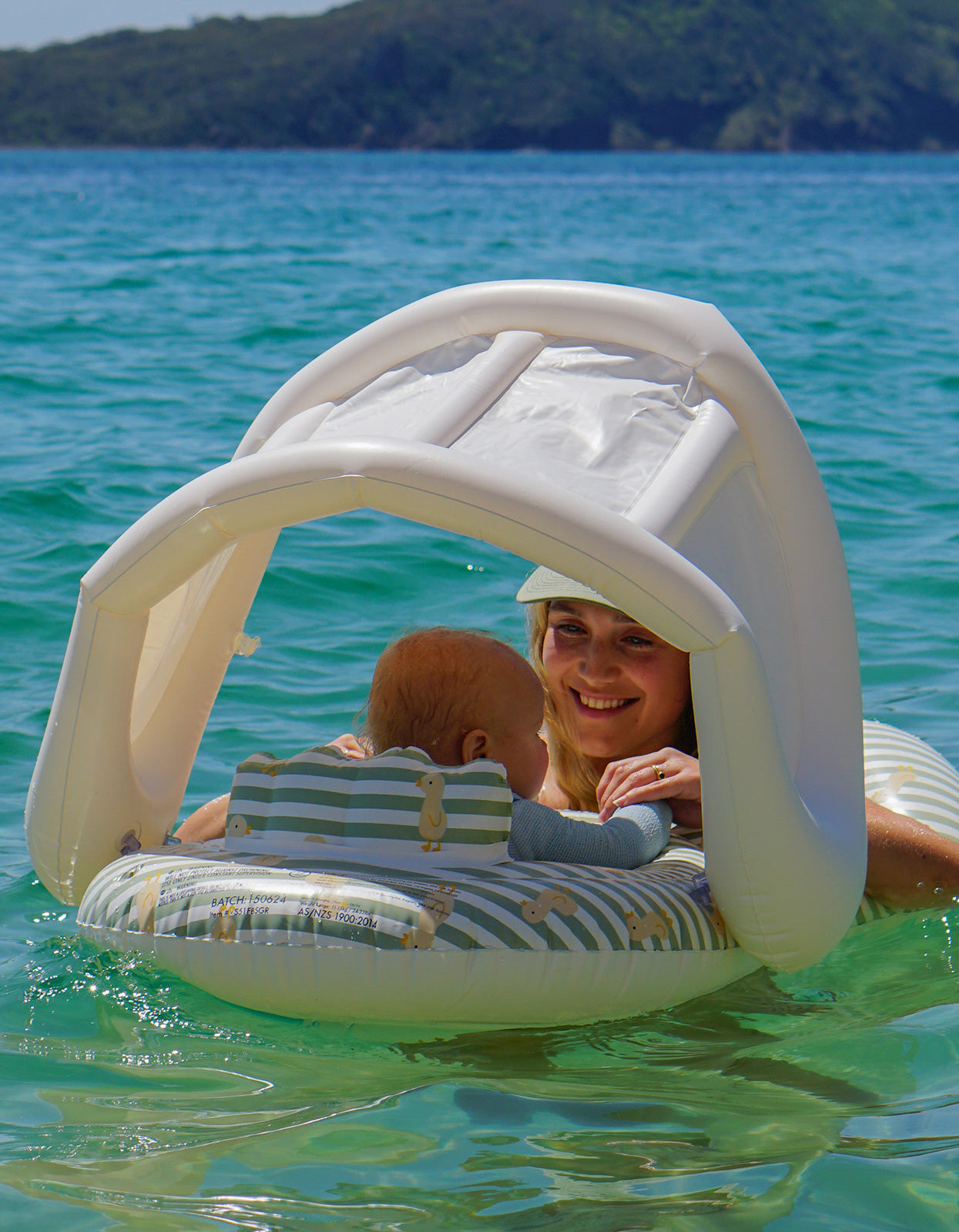 Float Together Baby Seat - Duck Sage Stripe