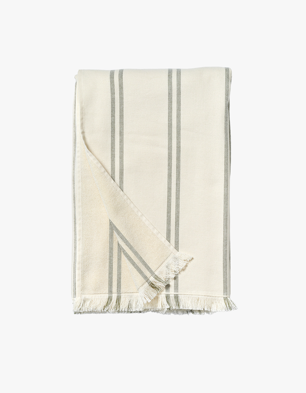 Fouta Beach Towel - The Vacay Olive Stripe