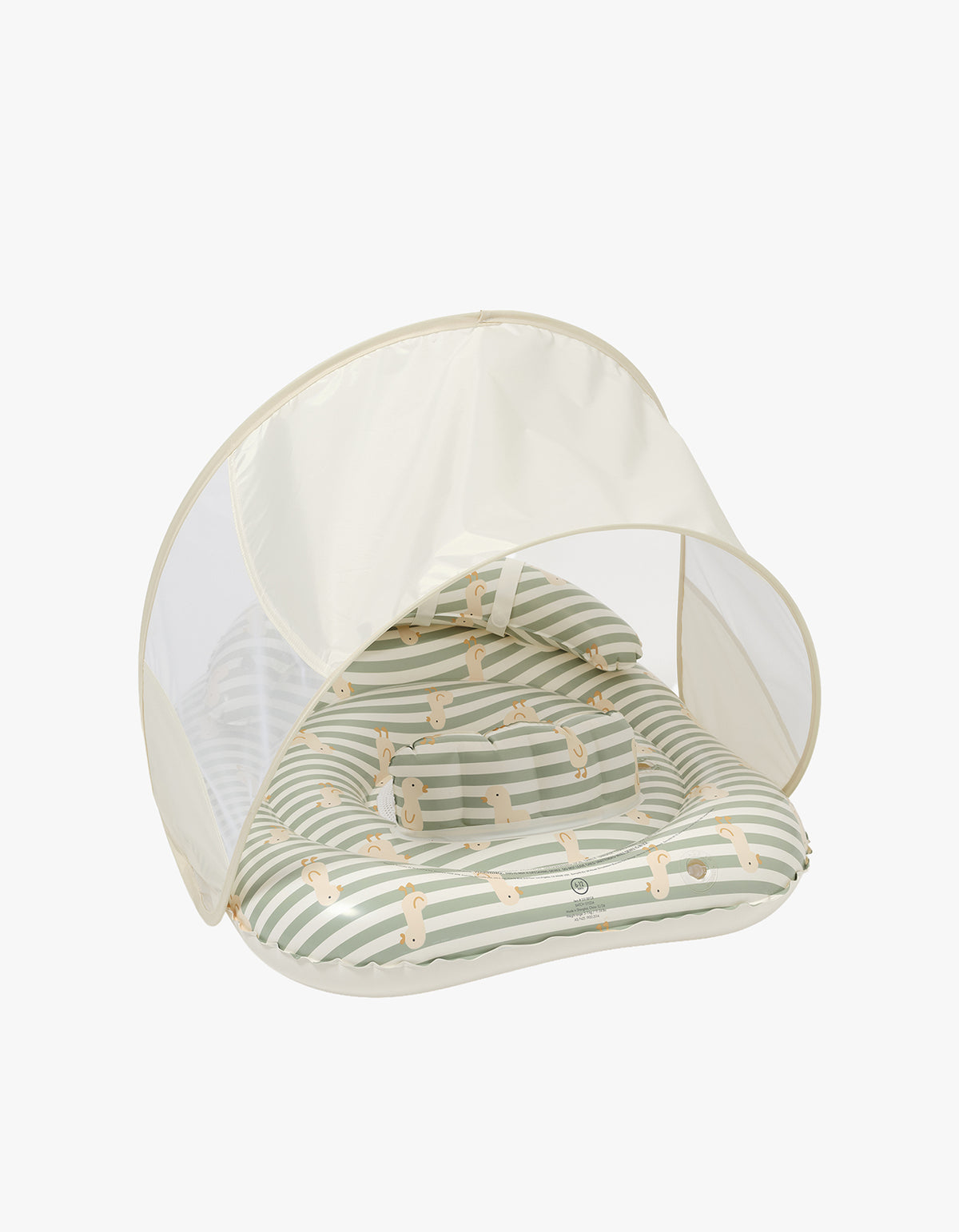 Interactive Baby Float - Duck Sage Stripe