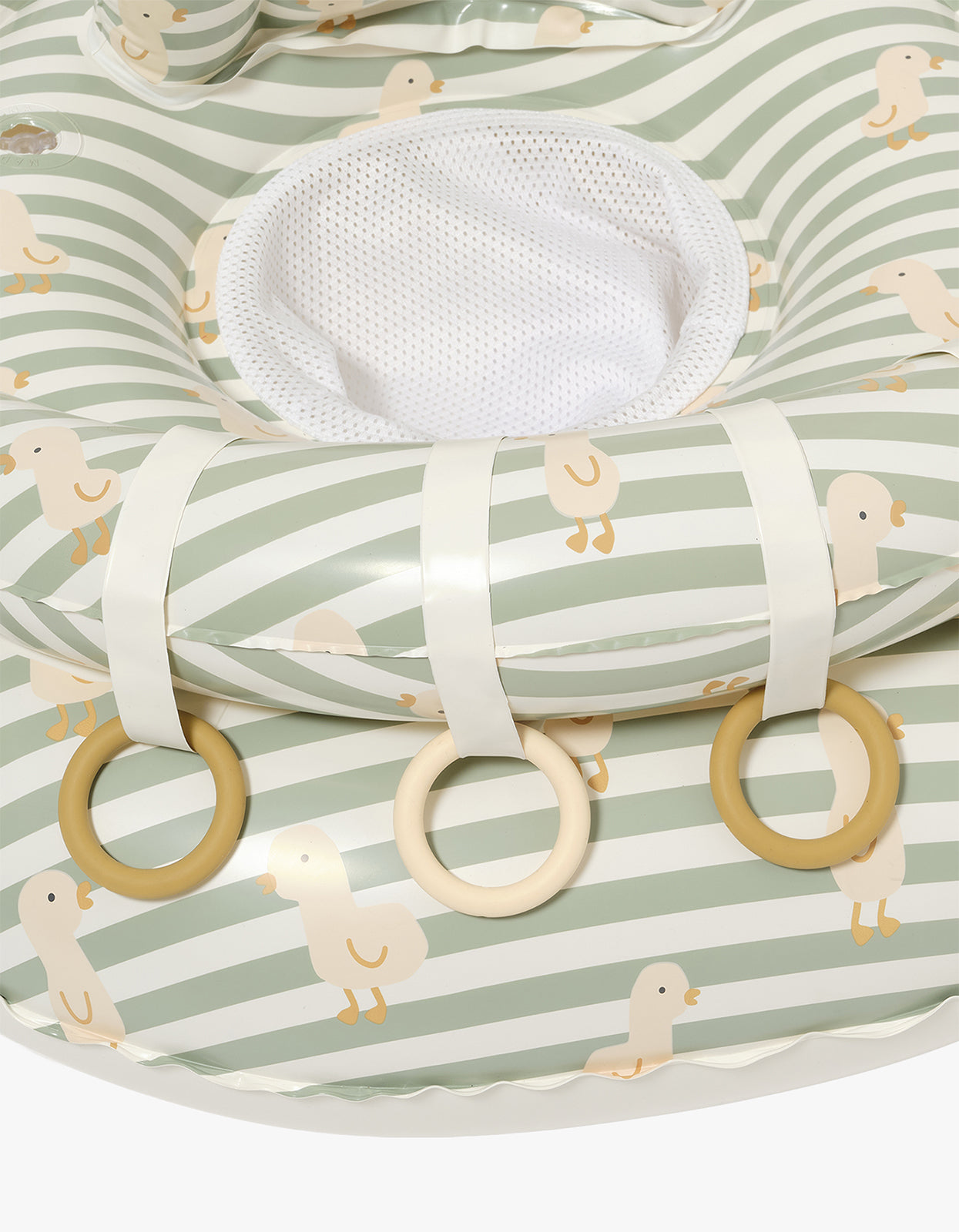 Interactive Baby Float - Duck Sage Stripe