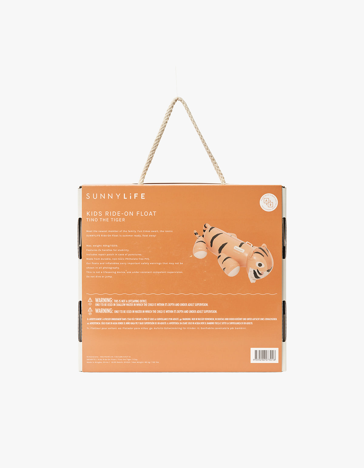 Kids Ride On Float - Tino The Tiger Clay