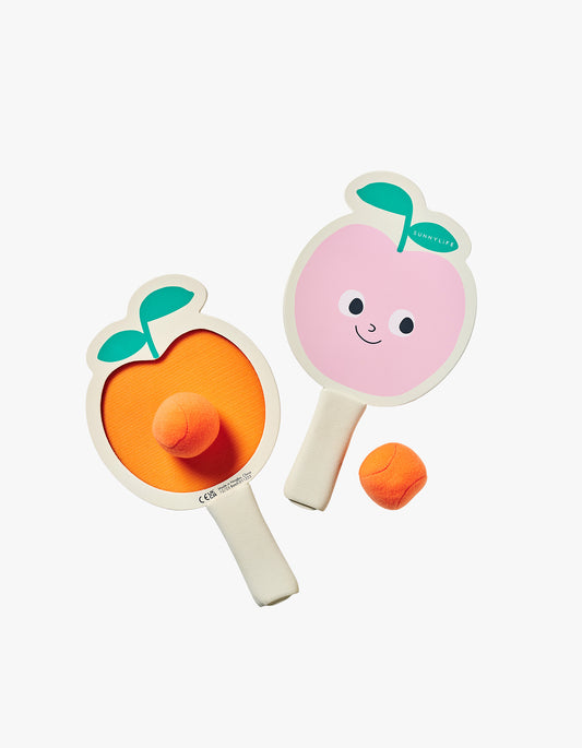 Kids Velcro Beach Bats - Poppy The Peach