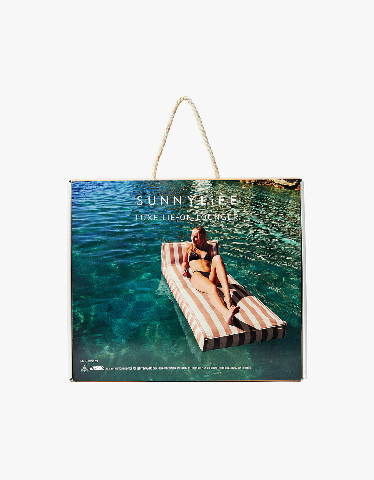 Luxe Lie-On Lounger - Tierra Clay Stripe