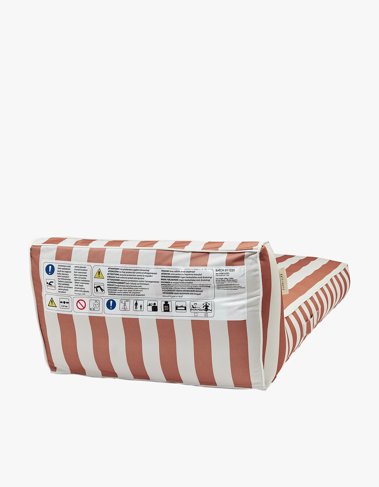 Luxe Lie-On Lounger - Tierra Clay Stripe