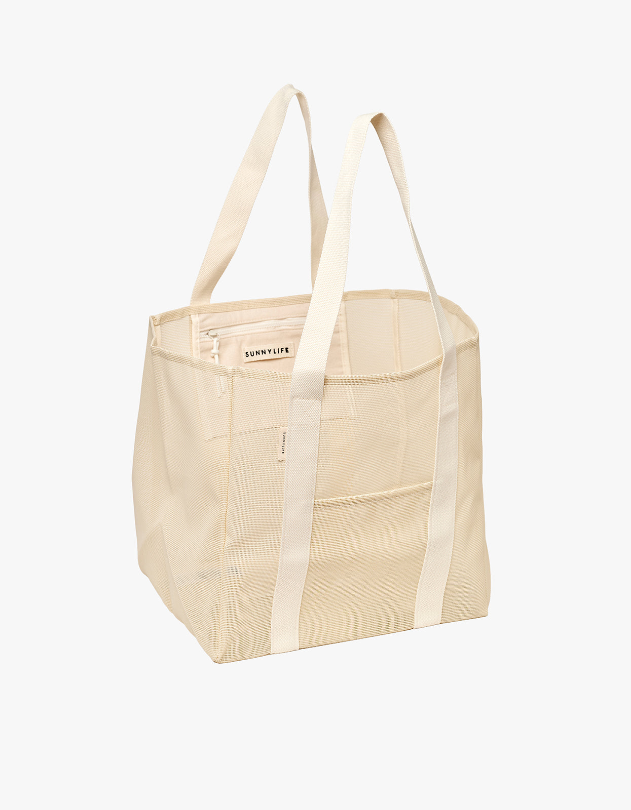 Mesh Beach Bag - Oyster Cream