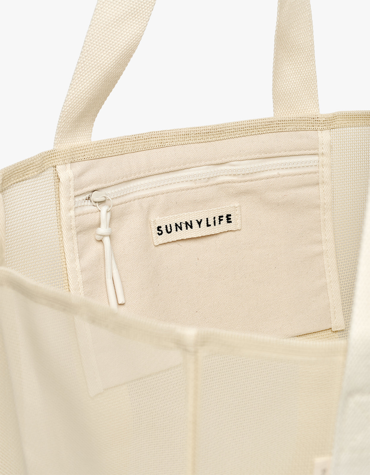 Mesh Beach Bag - Oyster Cream