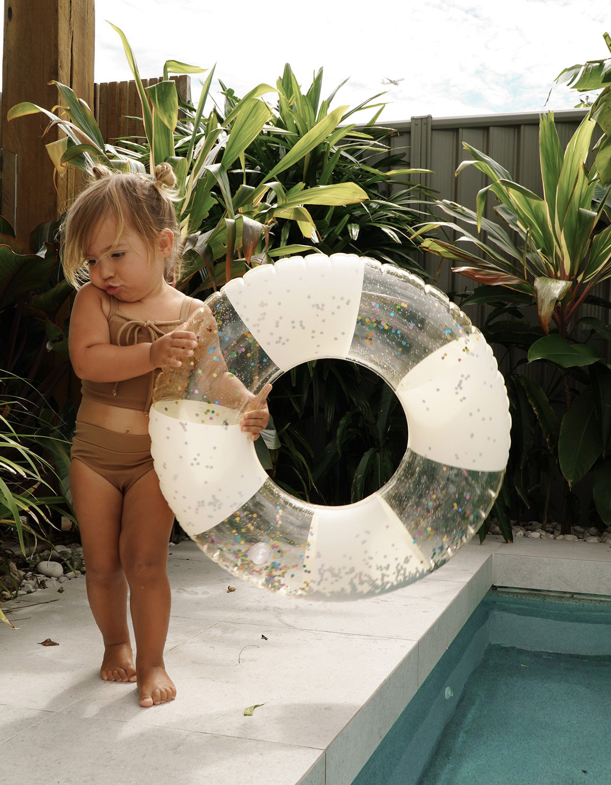 Mini Tube Pool Ring - Cotton Candy Stripe