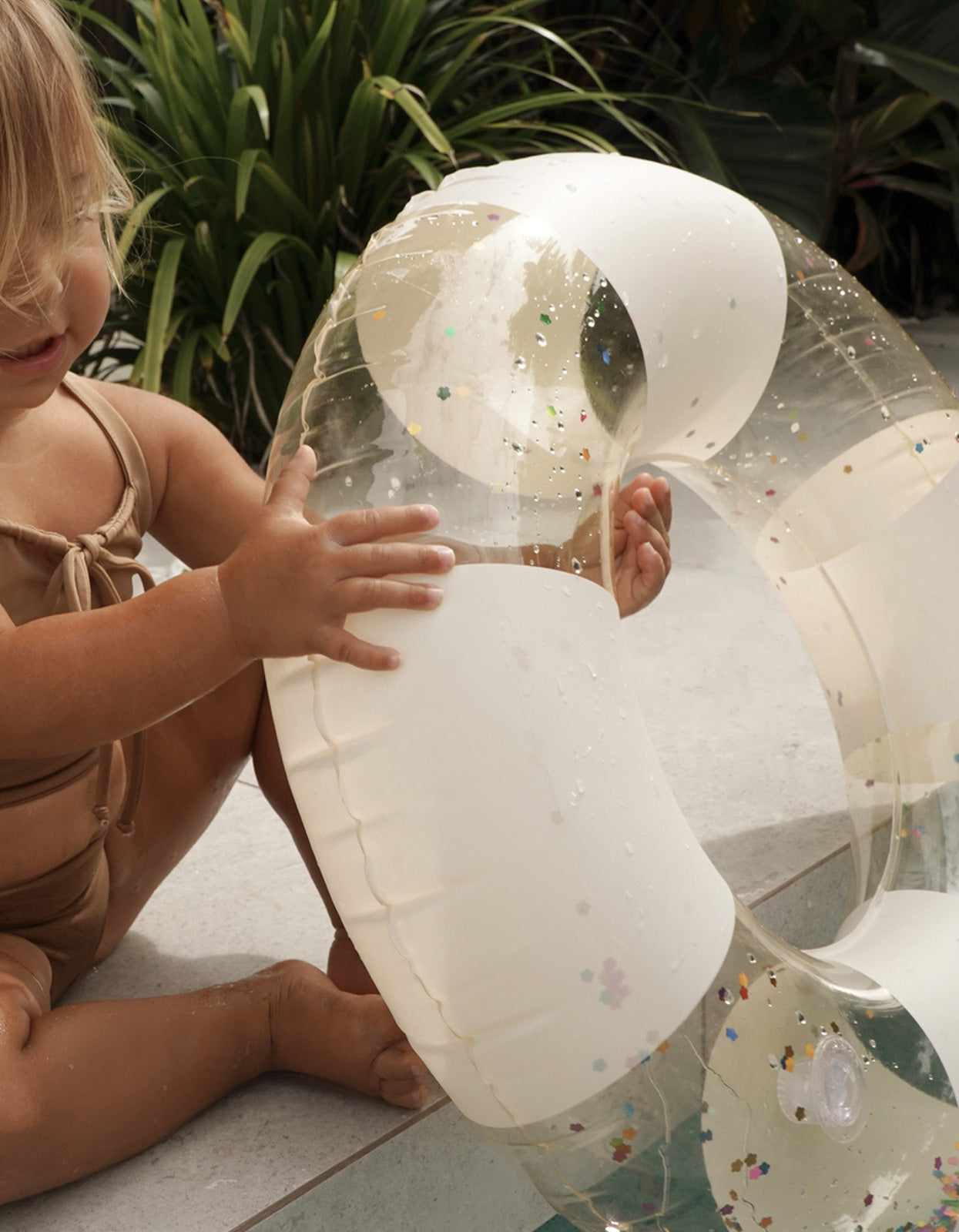 Mini Tube Pool Ring - Cotton Candy Stripe