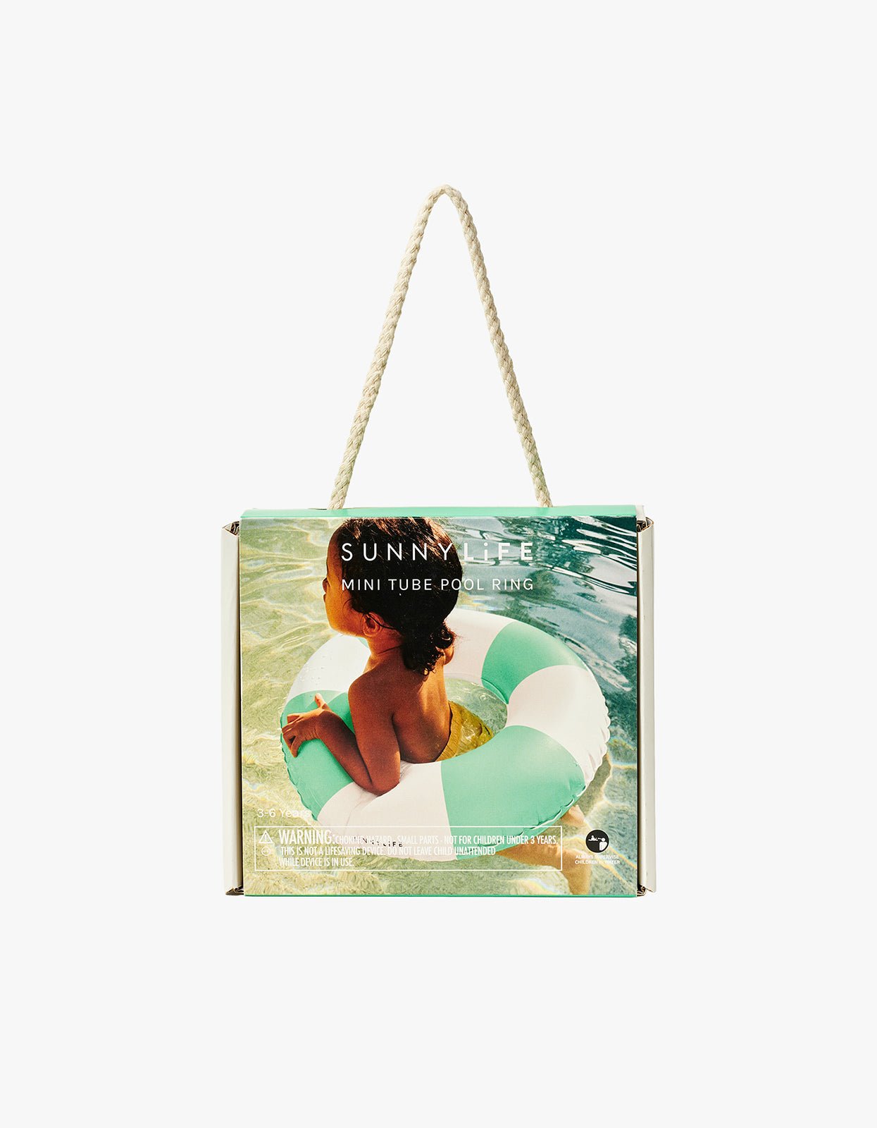 Mini Tube Pool Ring - Zest Green Stripe
