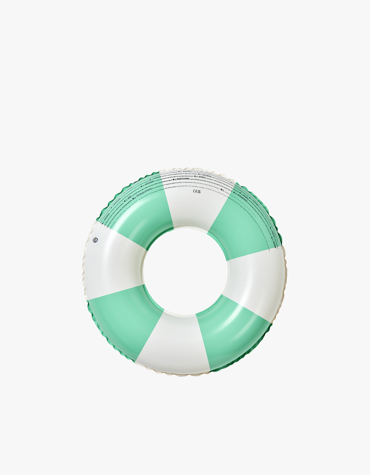 Mini Tube Pool Ring - Zest Green Stripe