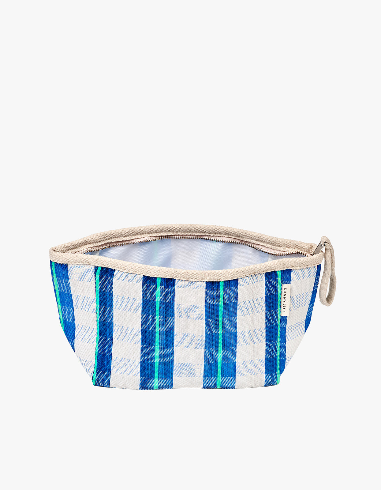 Recycled Nylon Beach Pouch - La Mer Blue Neon
