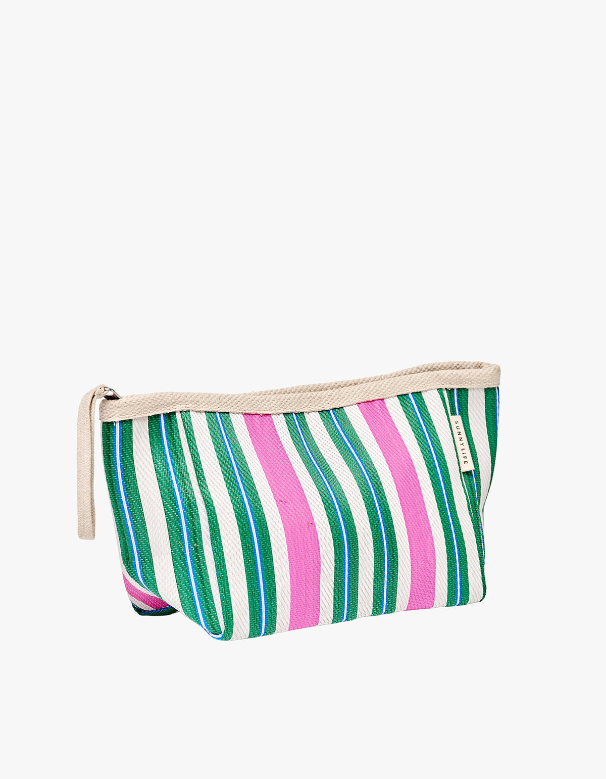 Recycled Nylon Beach Pouch - Seagrass Green Multi