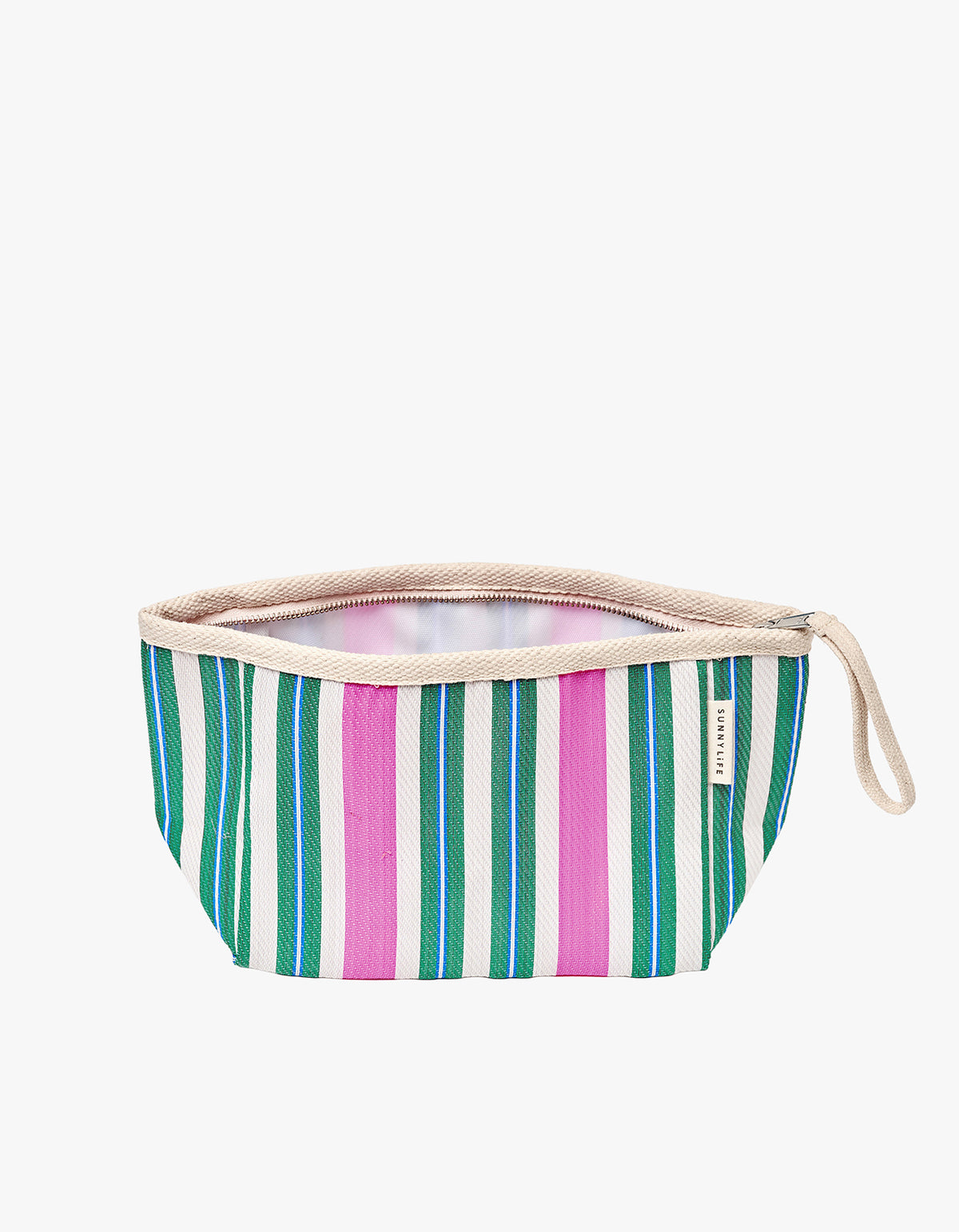 Recycled Nylon Beach Pouch - Seagrass Green Multi