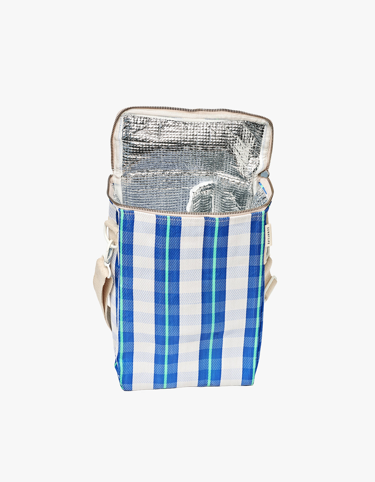 Recycled Nylon Drinks Cooler Bag - La Mer Blue Neon