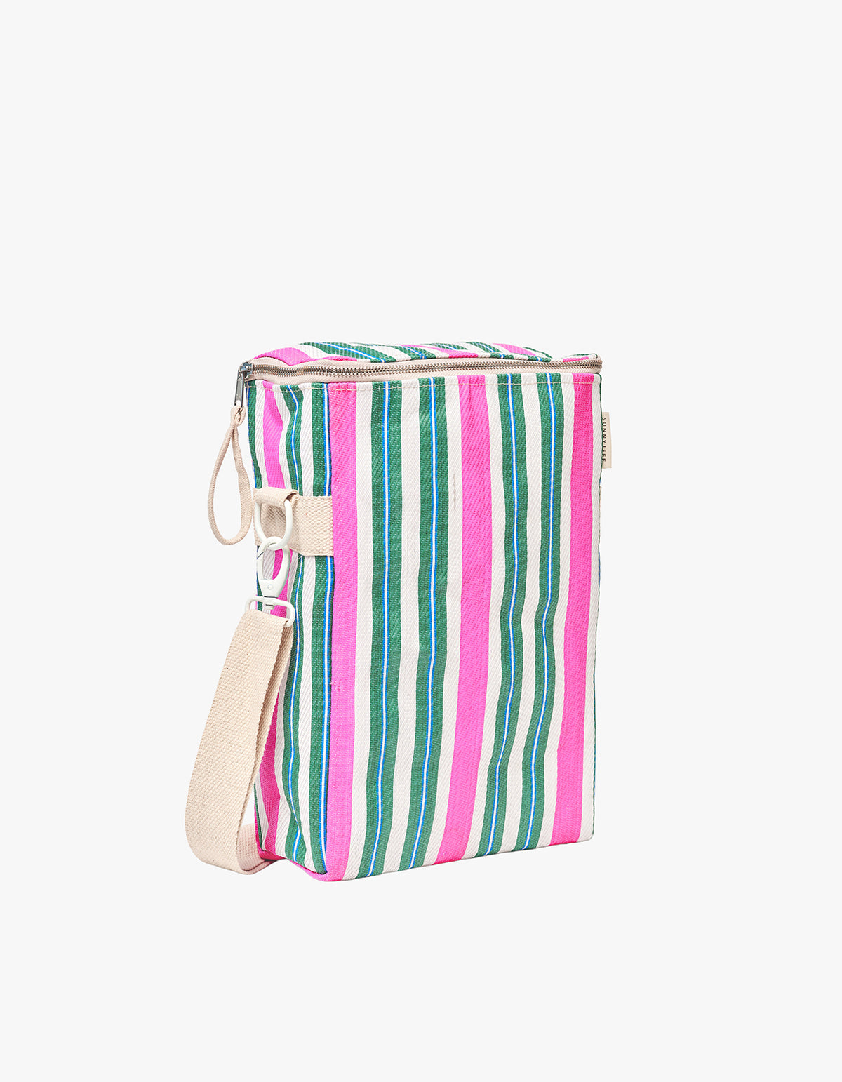 Recycled Nylon Drinks Cooler Bag - Seagrass Green Multi