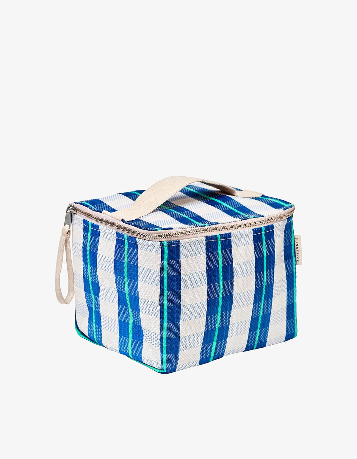 Recycled Nylon Lunch Cooler Bag - La Mer Blue Neon