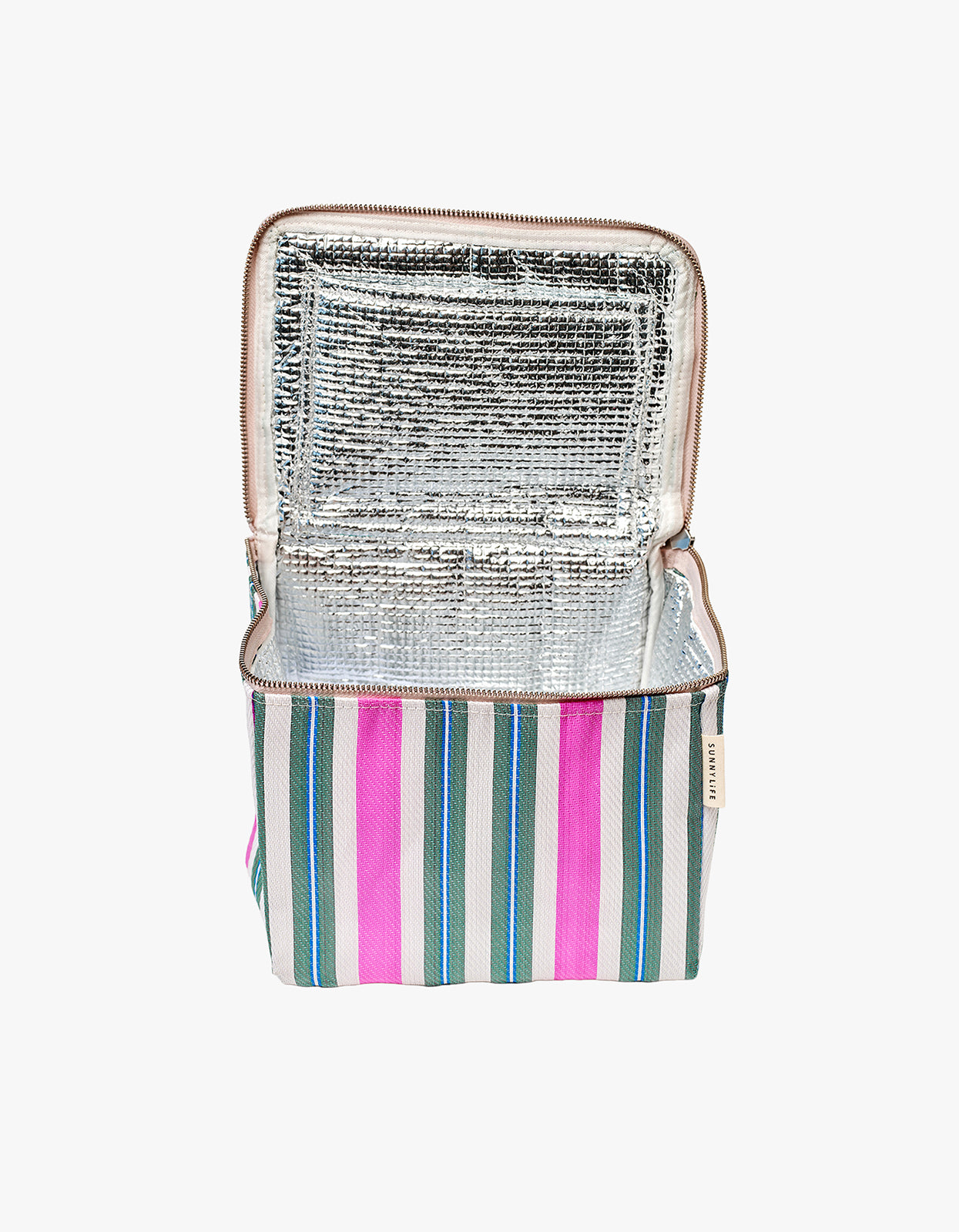 Recycled Nylon Lunch Cooler Bag - Seagrass Green Multi