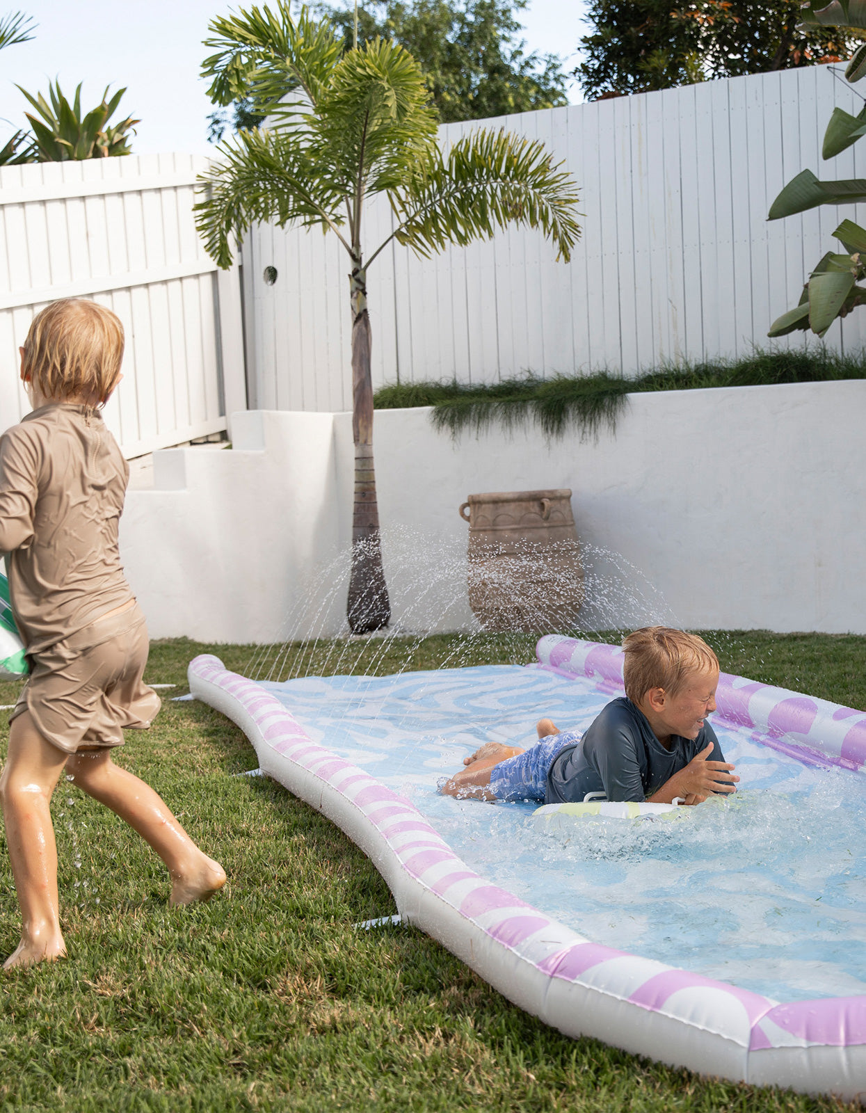 Slip, Slide And Body Board Set - Poolside Sorbet Wave