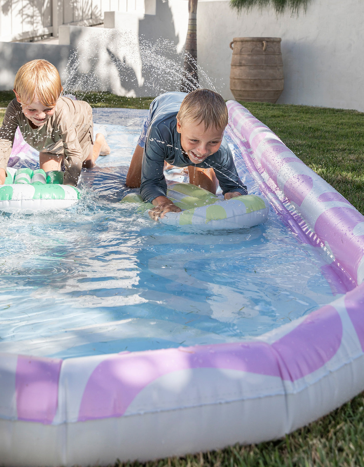 Slip, Slide And Body Board Set - Poolside Sorbet Wave