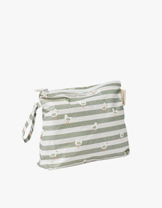 Wet Bag - Seagull Green Stripe