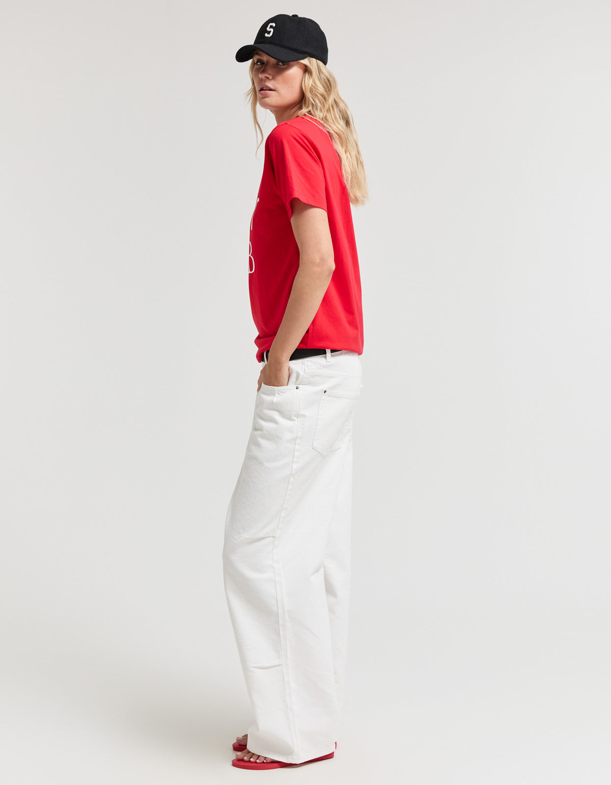 The Super Club Super Stack Tee - Red/White