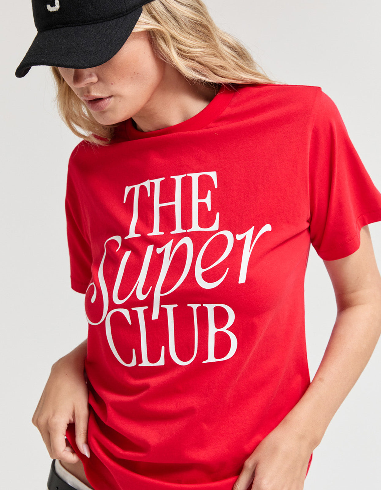 The Super Club Super Stack Tee - Red/White
