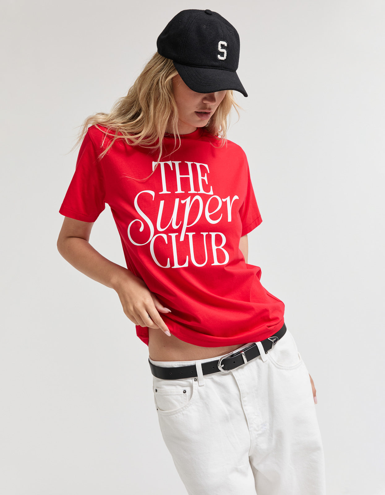 The Super Club Super Stack Tee - Red/White