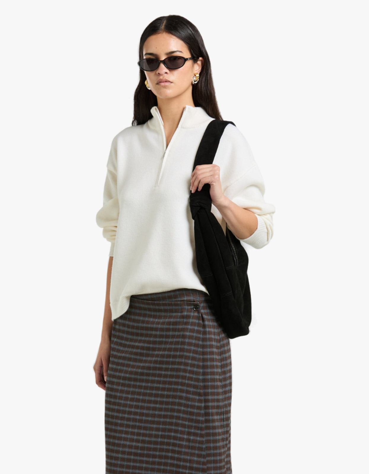 Arlo Suede Sling Bag - Black