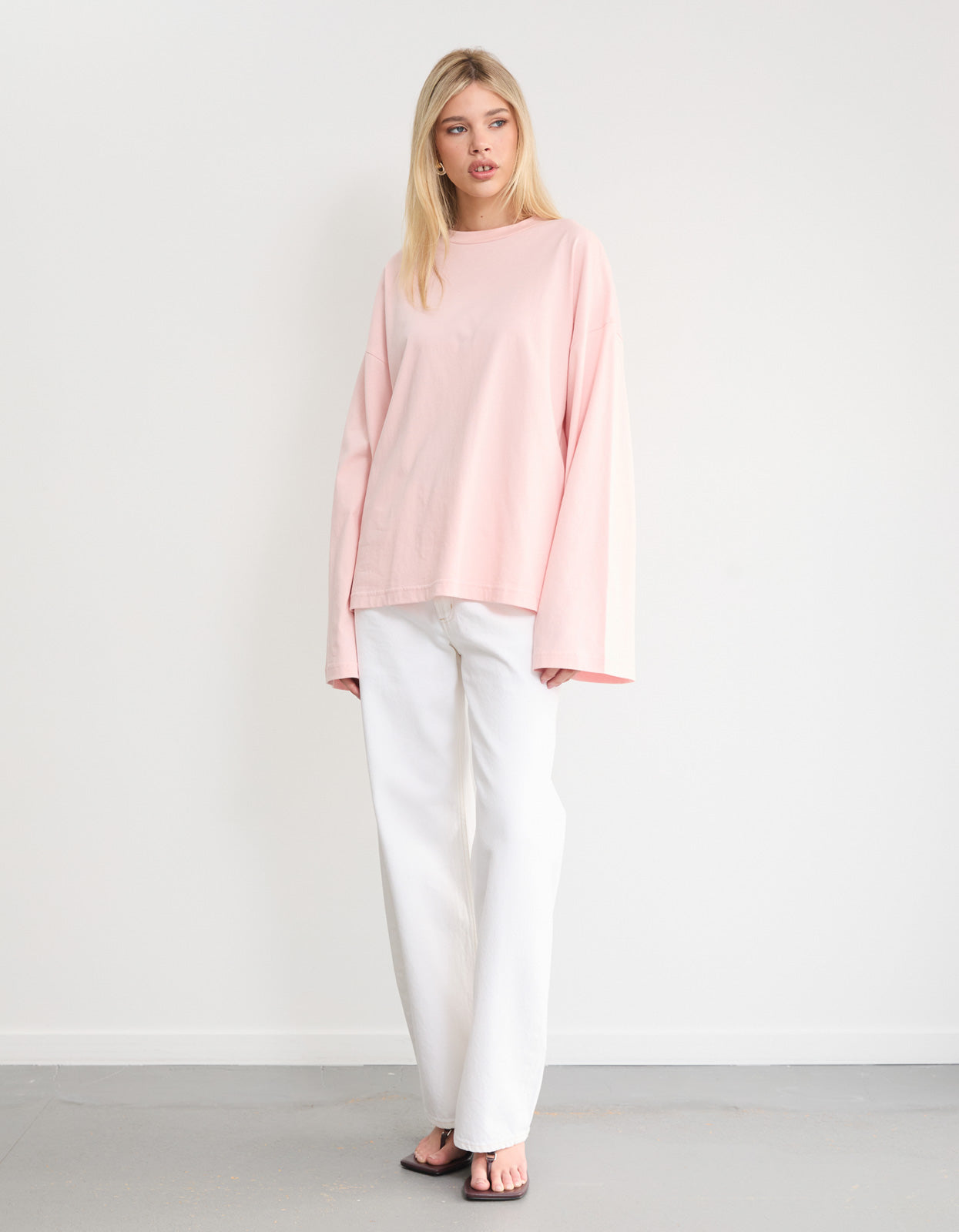 Delia L/S Tee - Dusty Pink